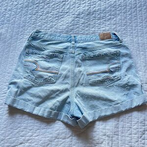 Cute jean shorts with rainbow detailing!